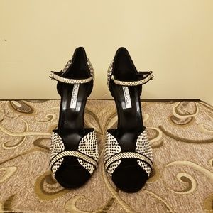 Christina Printed Snakeskin Sandals